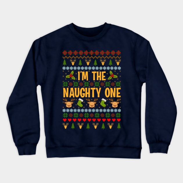 Nice and Naughty Ugly Christmas Matching Sweatshirts Crewneck Sweatshirt by KsuAnn